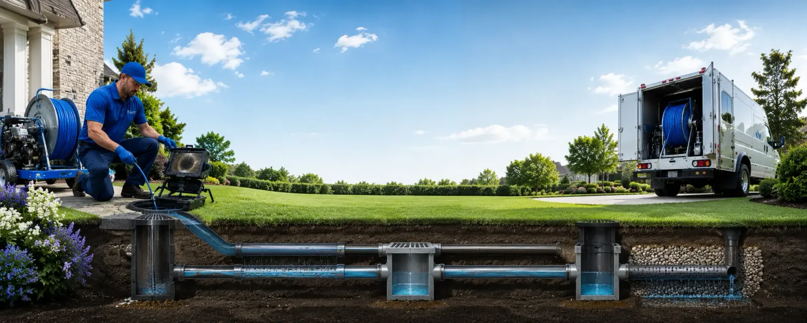 Outdoor drain cleaning information for Midpines, CA